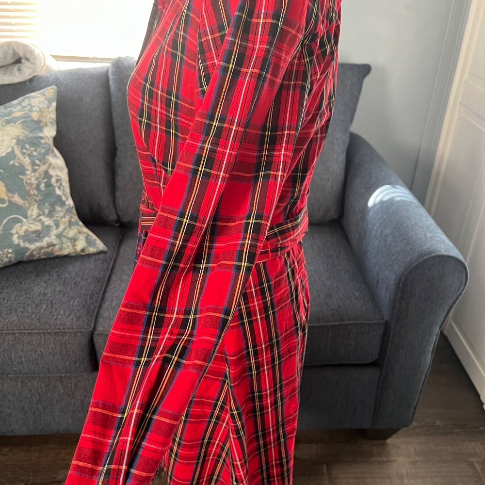 J CREW Red Tartan Plaid Dress - Picture 6 of 8